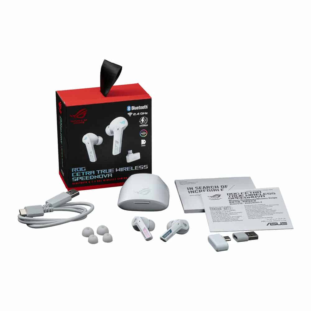 (image for) ASUS ROG Cetra True Wireless SpeedNova White In-Ear Gaming Headphones